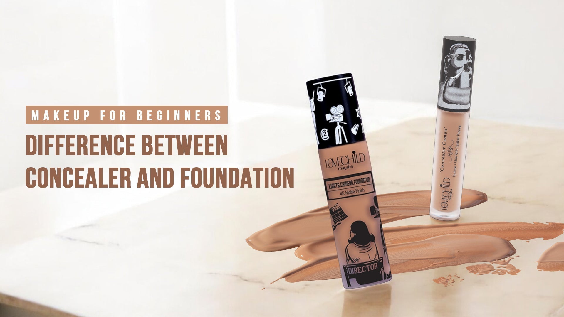 Makeup for Beginners - Difference Between  Concealer and Foundation