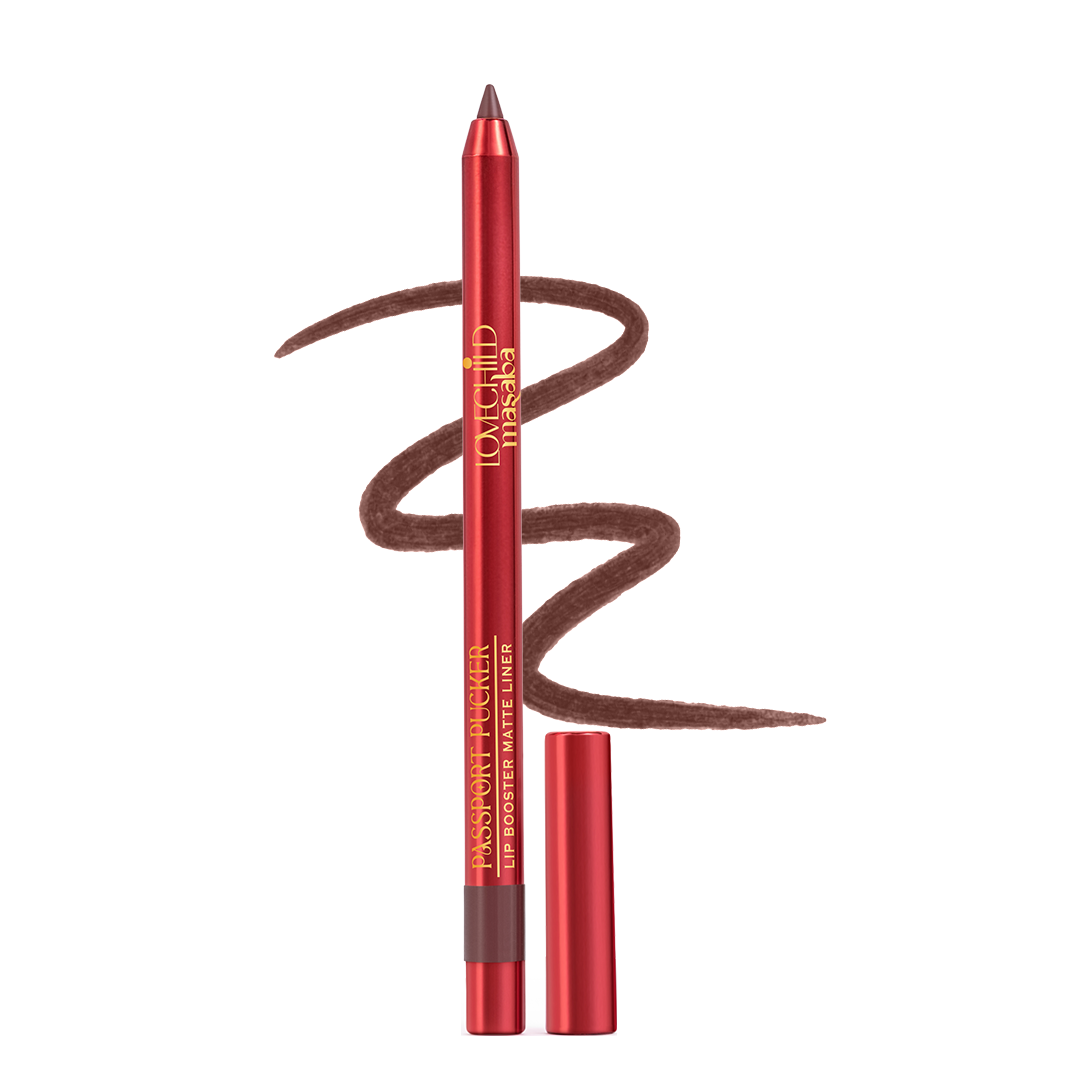 Passport Pucker Lip Booster Matte Liner- Bougie AF (Coffee Brown) Lasts 7 hours without feathering