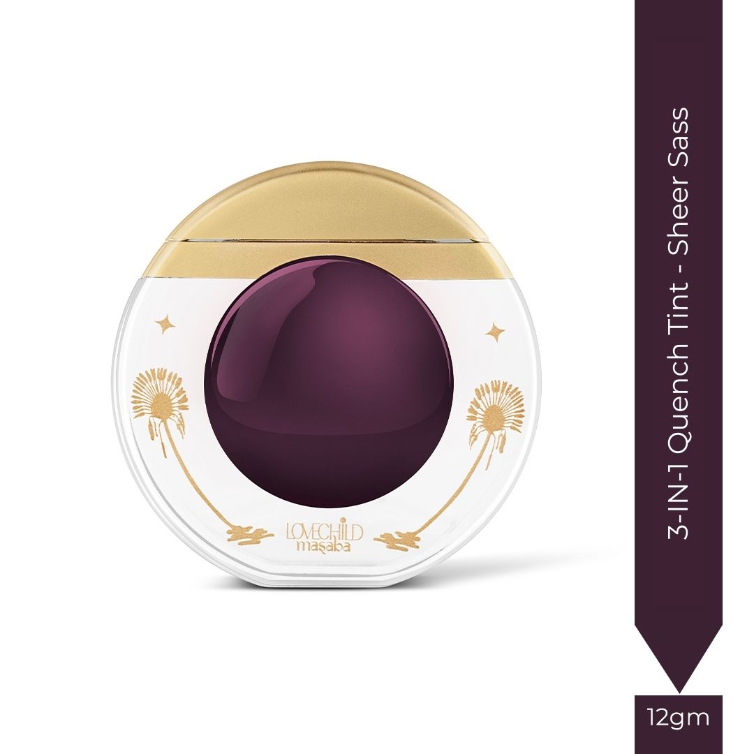 3-IN-1 Quench Tint - Sheer Sass (Deep Purple) Hydrating Tint For Lip, Cheek and Eye