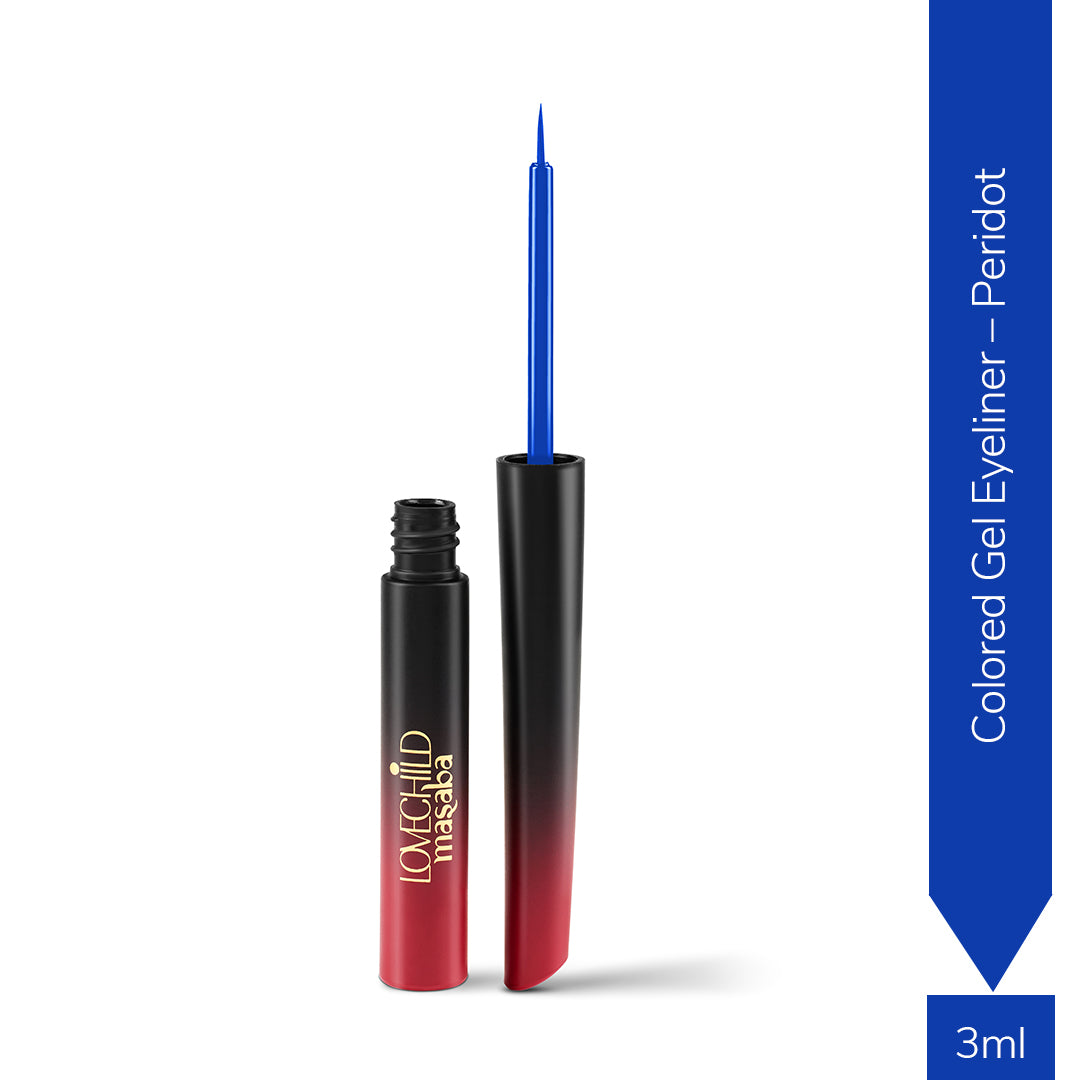 Peridot- Crystal Crush - Waterproof Colored Gel Eyeliner  (Blue) HD Gloss Finish