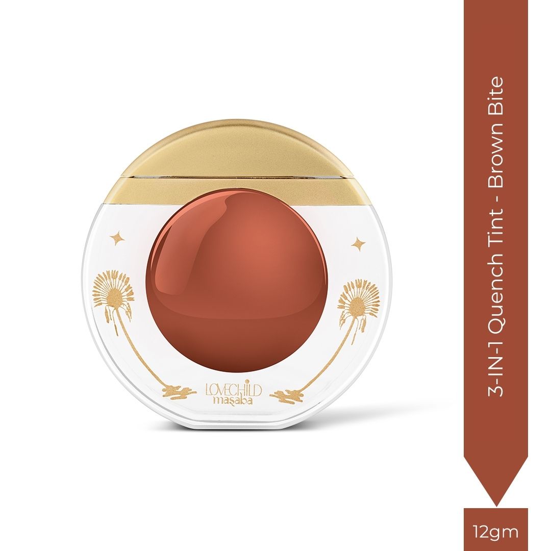 3-IN-1 Quench Tint - Brown Bite (Nude Brown) Hydrating Tint For Lip, Cheek and Eye