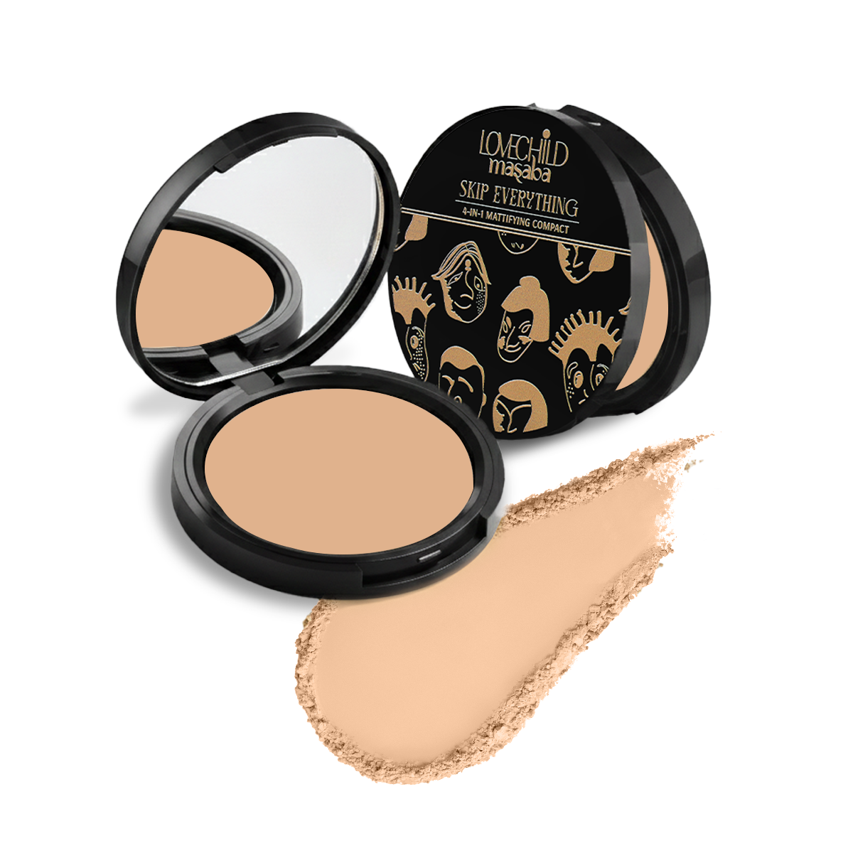 Skip Everything Mattifying Compact 4-IN-1 Benefits - Quirky Queen (Medium)
