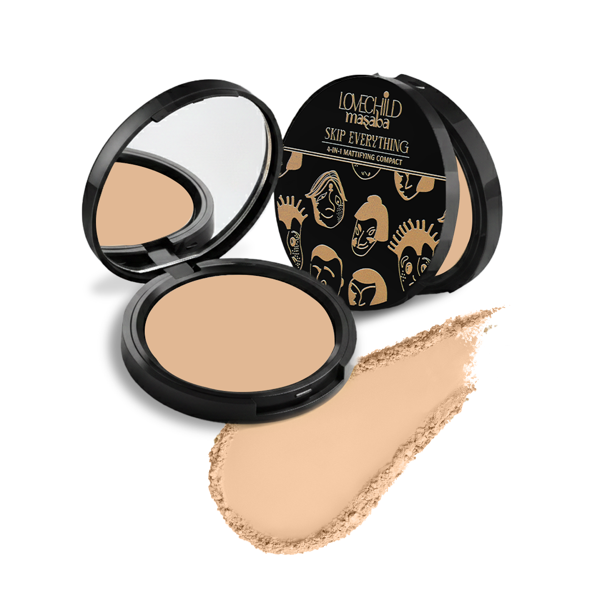 Skip Everything Mattifying Compact 4-IN-1 Benefits - Lonely Lioness (Light)