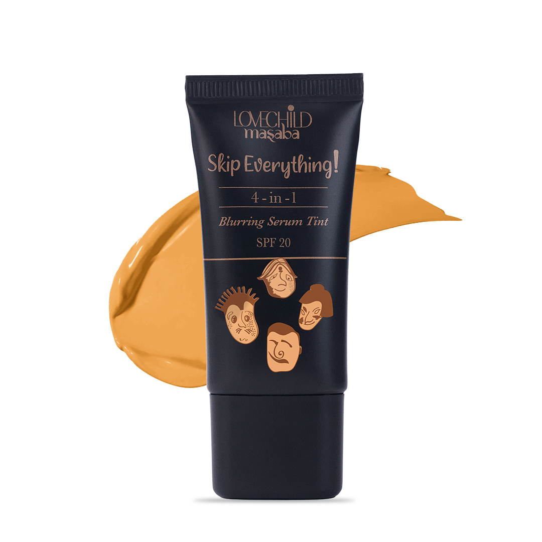 Skip Everything Blurring Serum Skin Tint Without Brush 4-in-1 Benefits - Bossy Babe (Deep)
