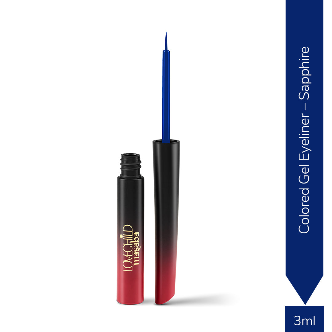 Sapphire- Crystal Crush - Waterproof Colored Gel Eyeliner  (Navy Blue) HD Gloss Finish