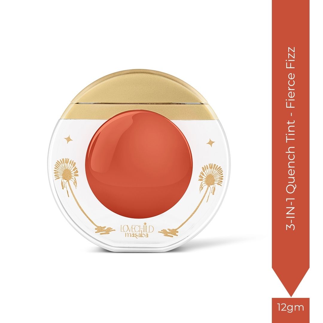 3-IN-1 Quench Tint - Fierce Fizz (Coral) Hydrating Tint For Lip, Cheek and Eye