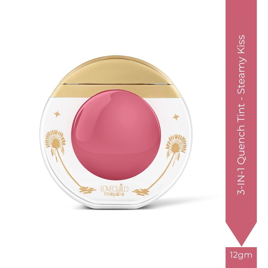 3-IN-1 Quench Tint - Steamy Kiss (Pink) Hydrating Tint For Lip, Cheek and Eye