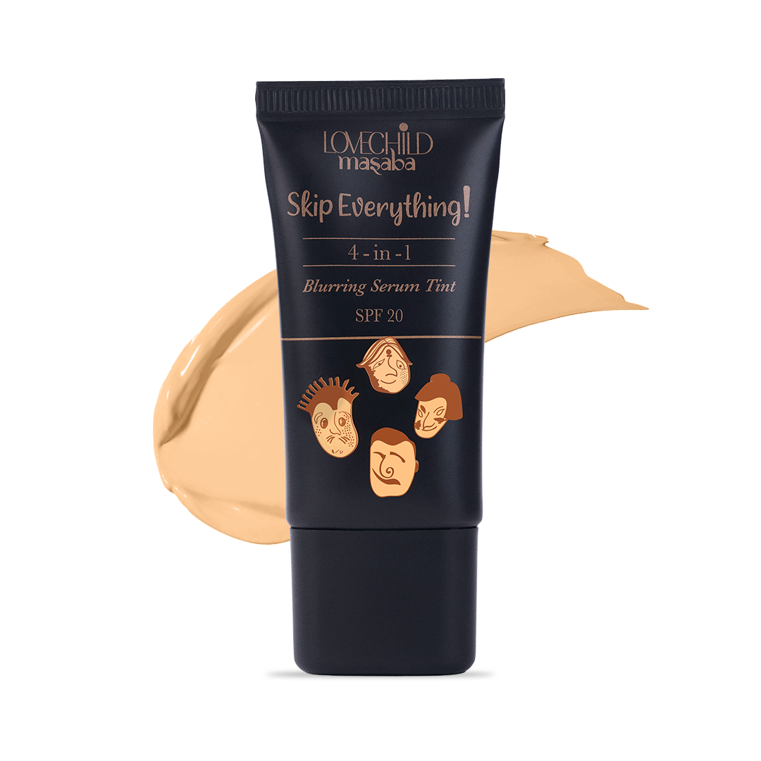 Skip Everything Blurring Serum Skin Tint Without Brush 4-in-1 Benefits- Moody Mama (Light)