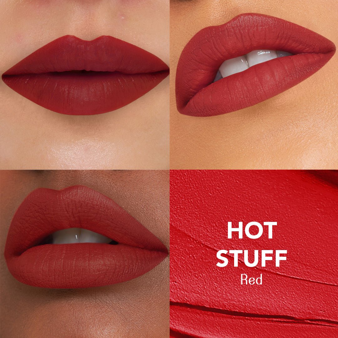 Hot Stuff - (Red) Kiss My Sass Velvet Matte Liquid Lipstick Transfer-Proof With Intense Color