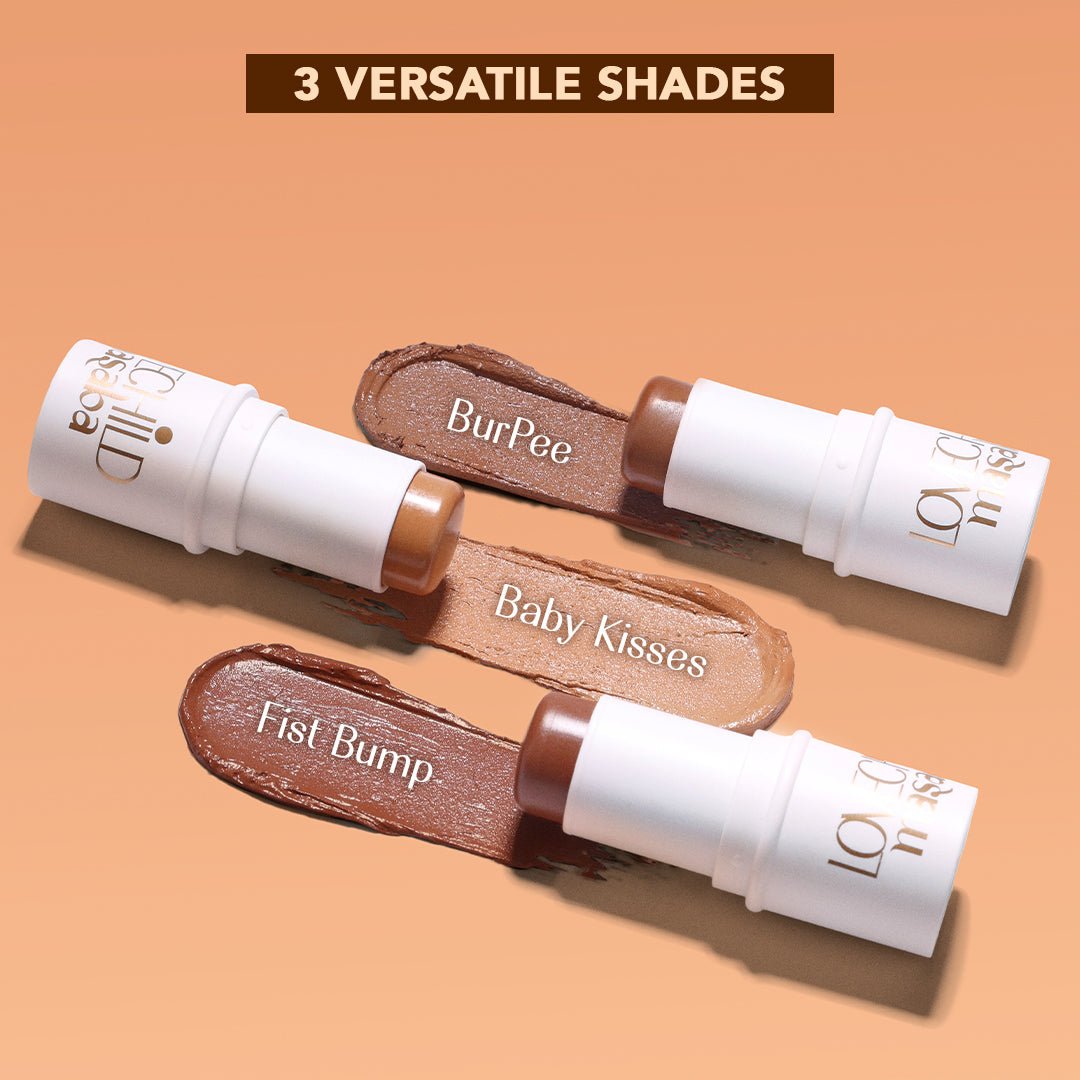 Baby Kisses - Mini Masaba Bronzer Makeup Stick (Nude Brown) To Contour & Sculpt