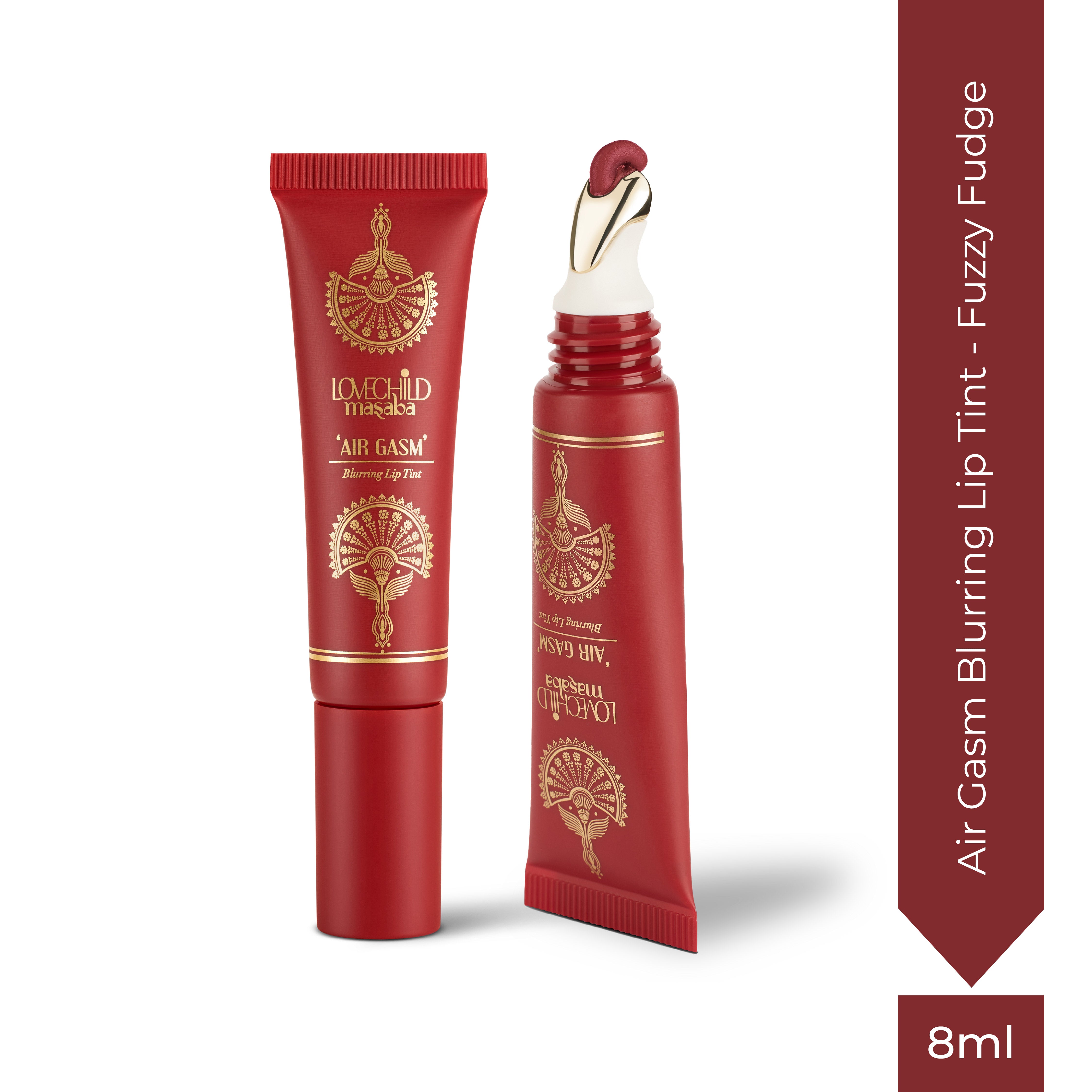 Air Gasm Blurring Lip Tint - Fuzzy Fudge (Red) Ultra-blurring Effect and Airbrushed Feel