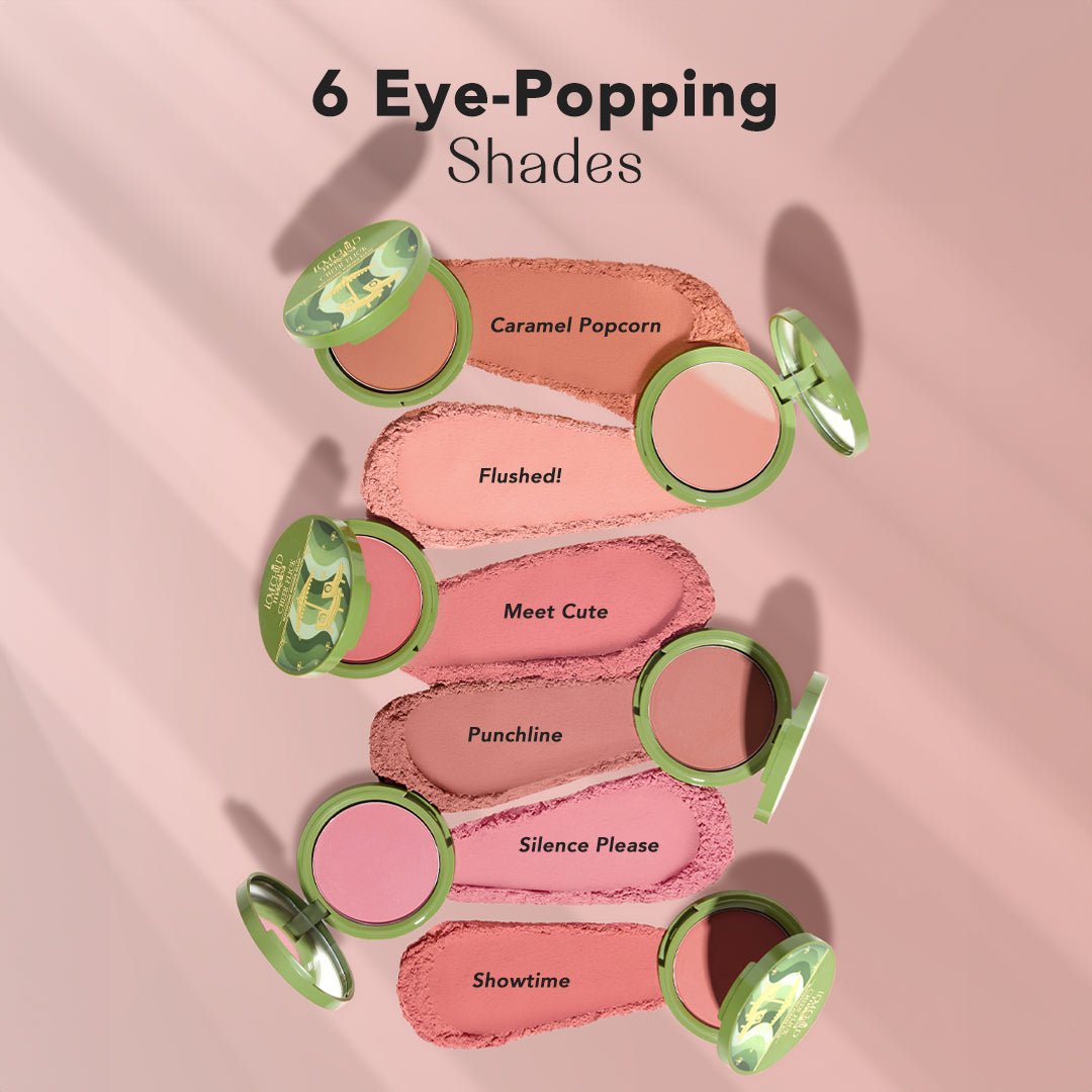 Caramel Popcorn - Cheek Flick Mattifying Powder Blush (Light Brown) Soft-focus & Long Wear