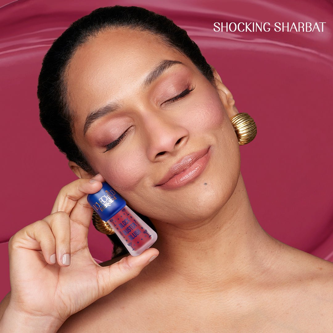 Shocking Sharbat- Block Buster Blush  (Deep Pink) Dewy Matte Finish
