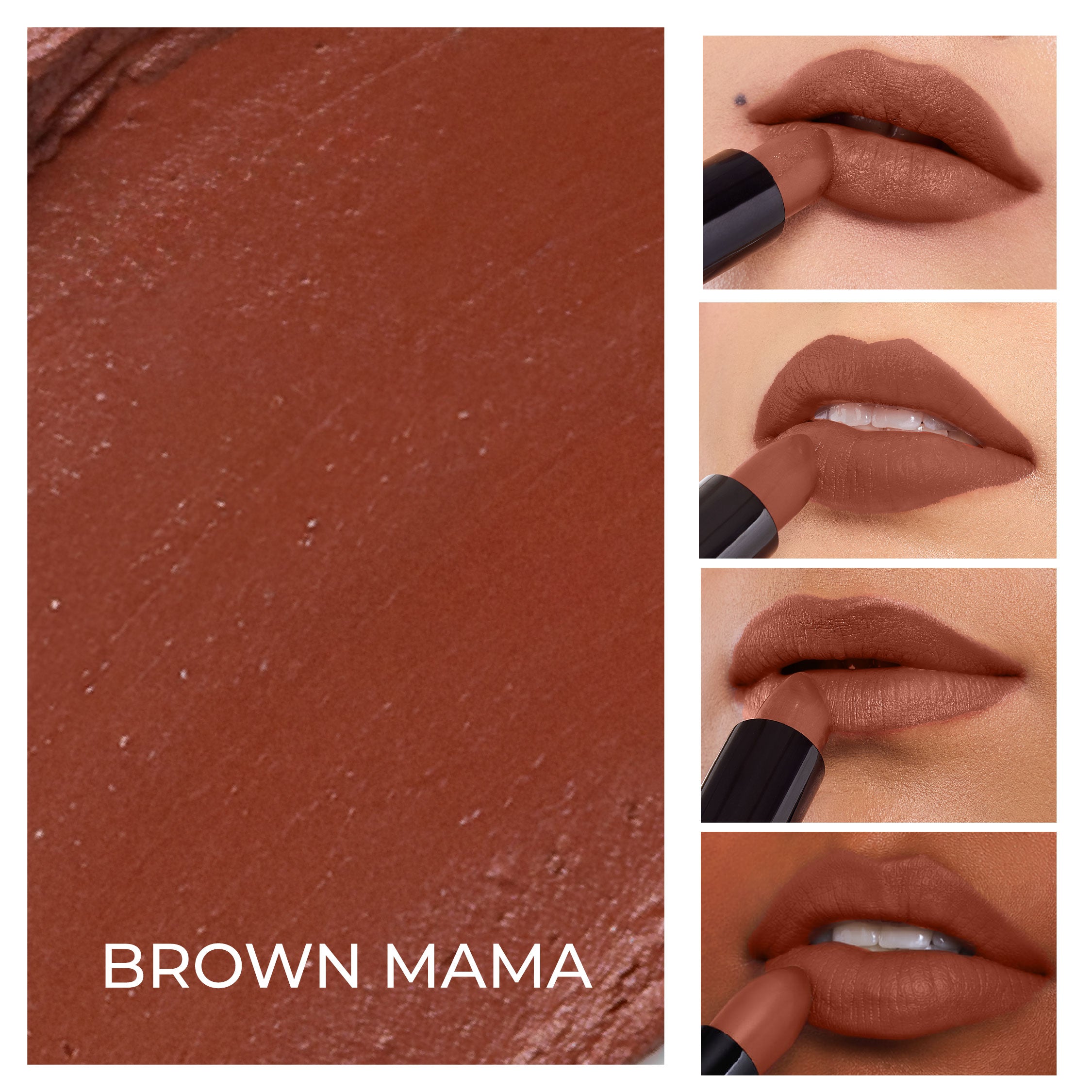 Bare Browns Ultra Matte Lipstick - Brown Mama (Pinkish Brown) Intense Color Pay-Off
