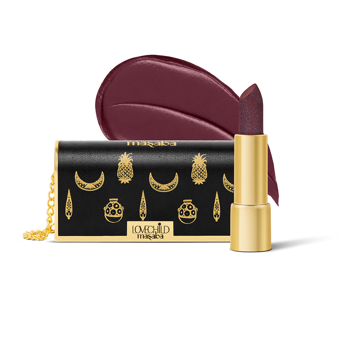 Batua Pocket Lipstick - Barfi Wine (Wine) Rich Satin Finish With In-built Mirror