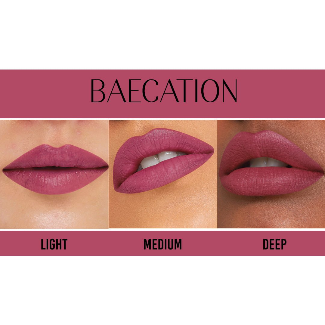 Baecation- Passport to Plump Lip Volumizing Matte Crayon  (Berry) Transfer-proof