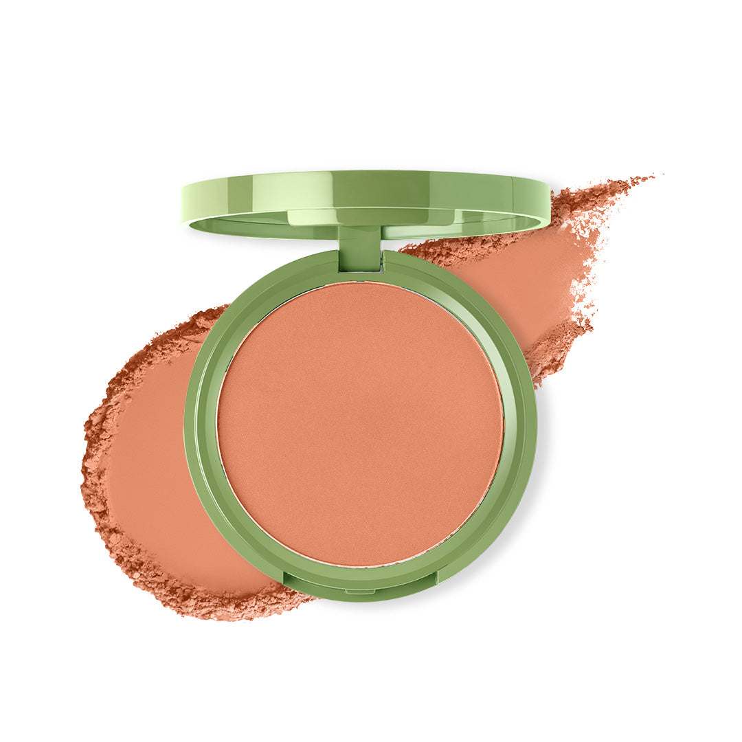 Cheek Flick Mattifying Long Wear Powder Blush - Caramel Popcorn (Light Brown)