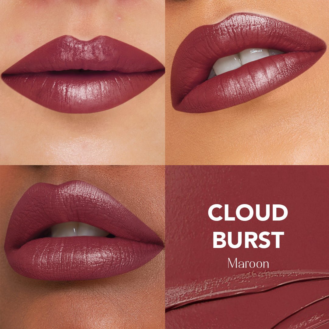 Cloud Burst - (Maroon) Cloud Crush Lush Creme Lipstick Super Luscious Satin Finish LoveChild by Masaba