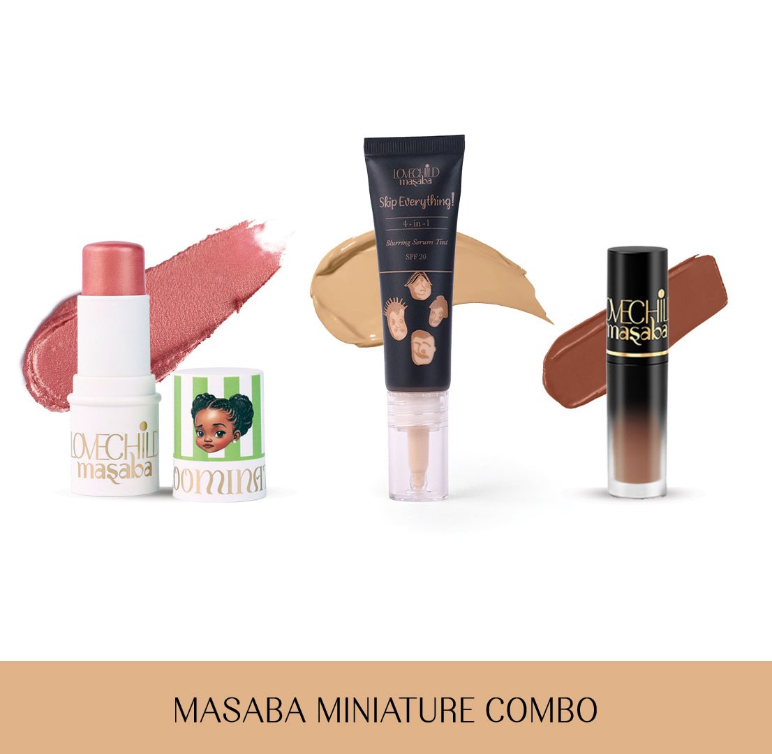 Masaba Ministick Combo - Pocket Serum Tint, Bloominator and Pocket Liquid Lipstick Combo (Delicate Darling, Tickles, Sober Sunrise)
