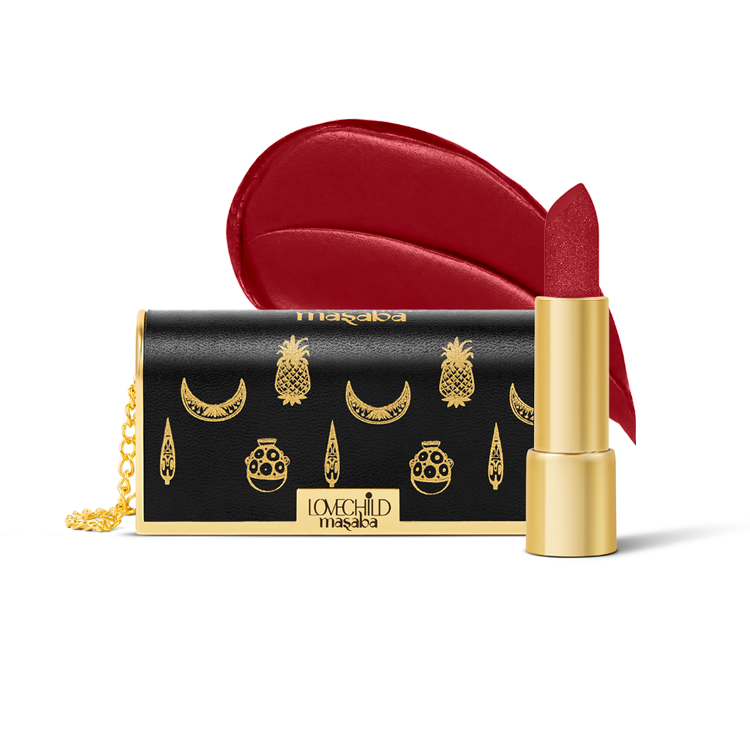 Batua Pocket Lipstick - Gulaabo (Red) Rich Satin Finish With In-built Mirror