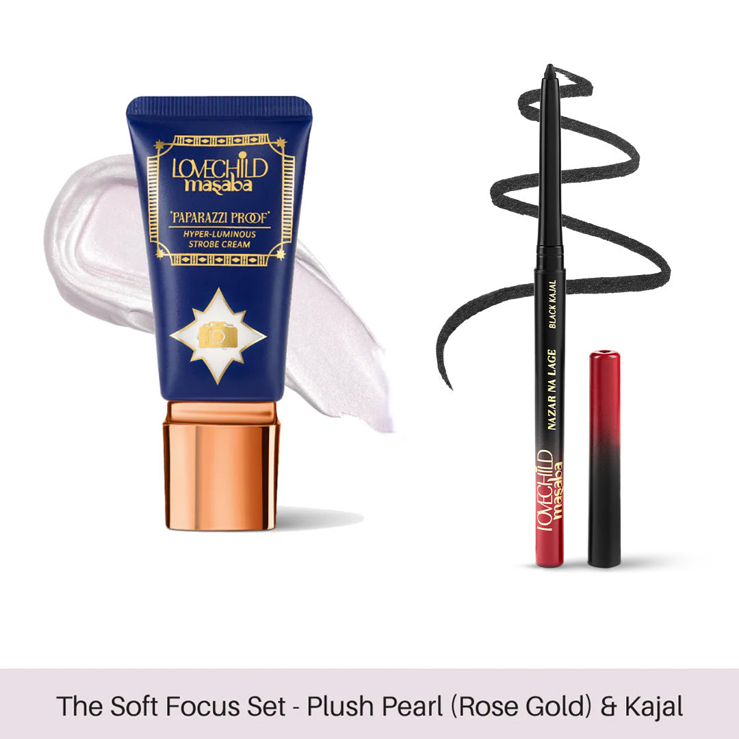 The Soft Focus Set - Plush Pearl (Rose Gold) & Kajal