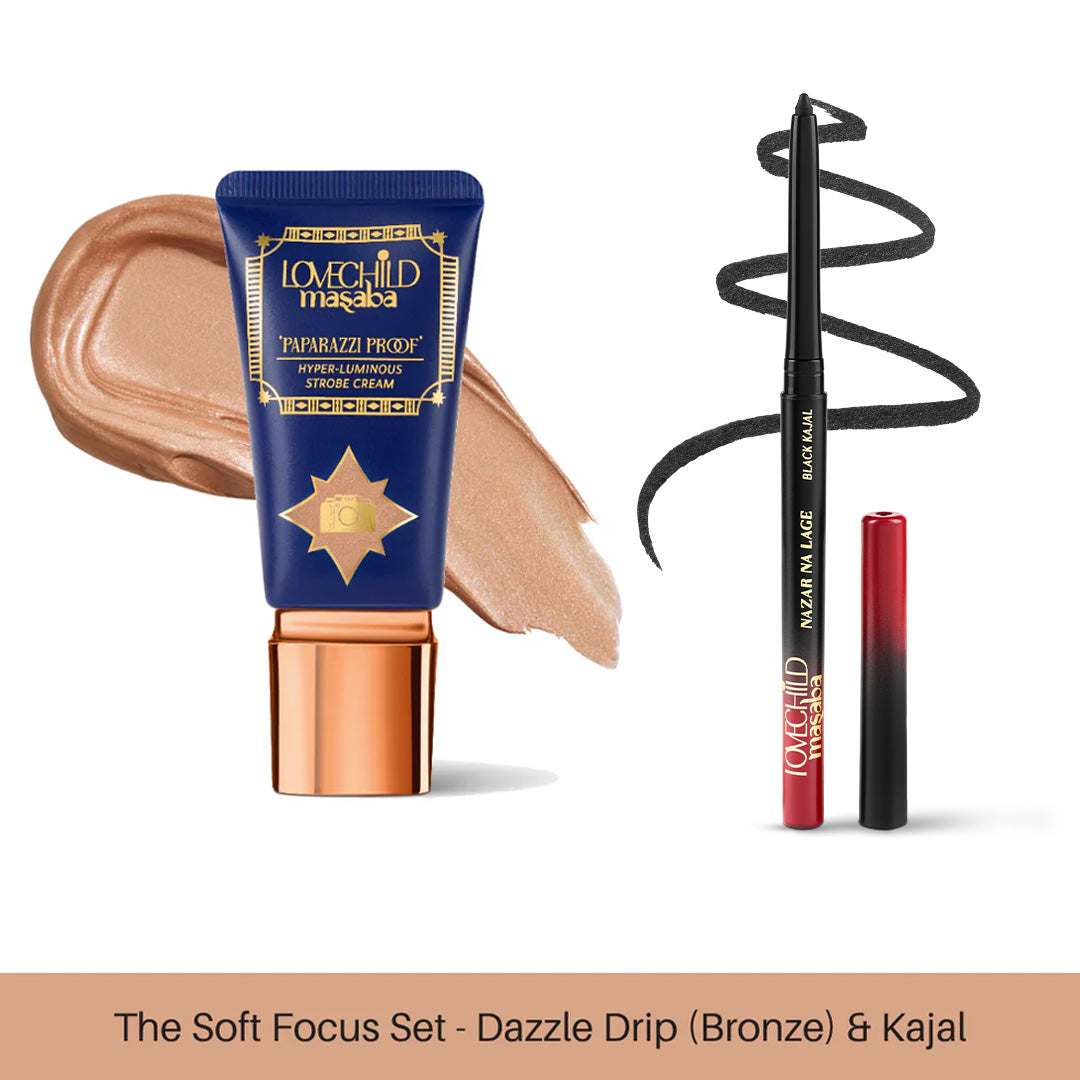 The Soft Focus Set - Dazzle Drip (Bronze) & Kajal – LoveChild
