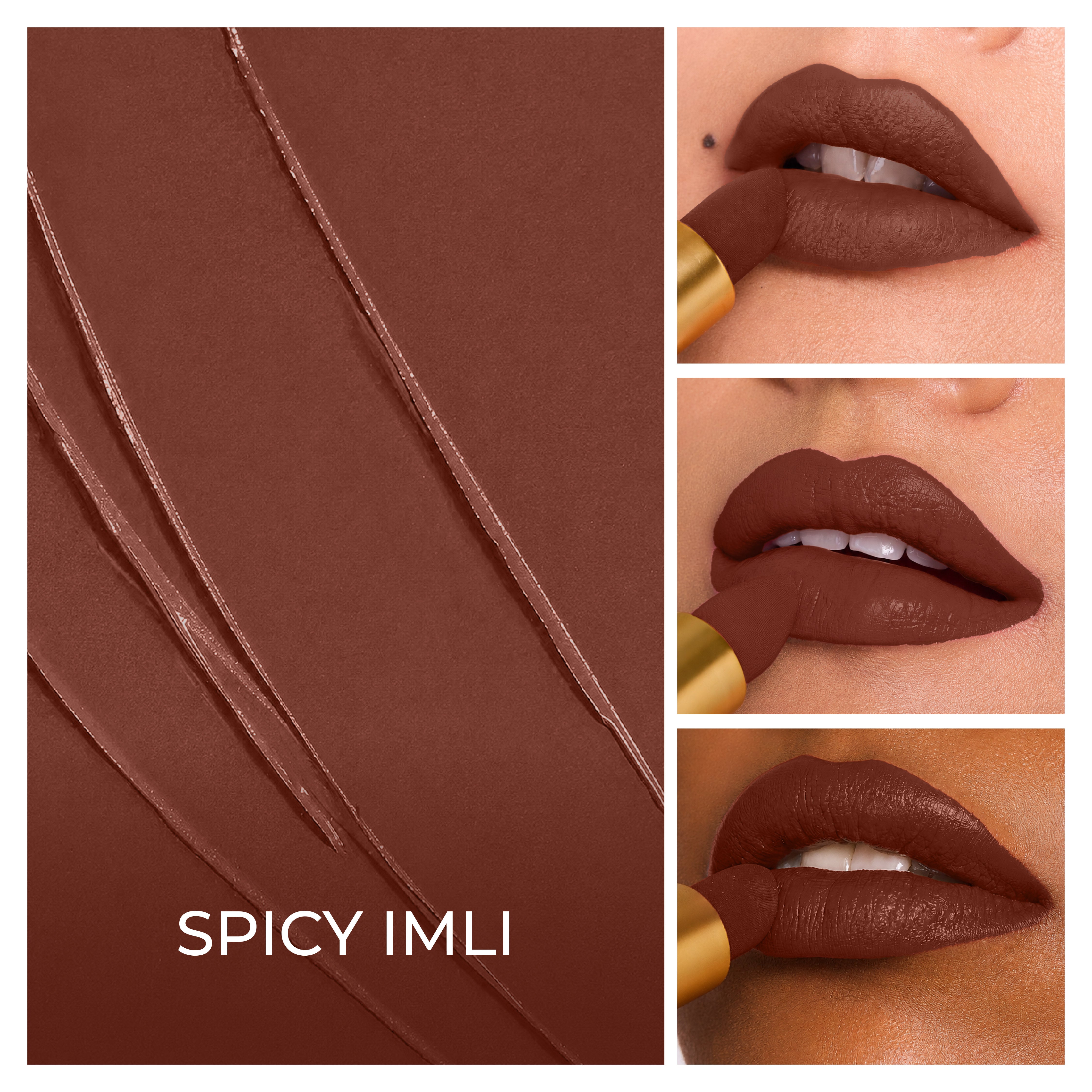 Batua Pocket Lipstick - Spicy Imli (Dark Brown) Rich Satin Finish With In-built Mirror