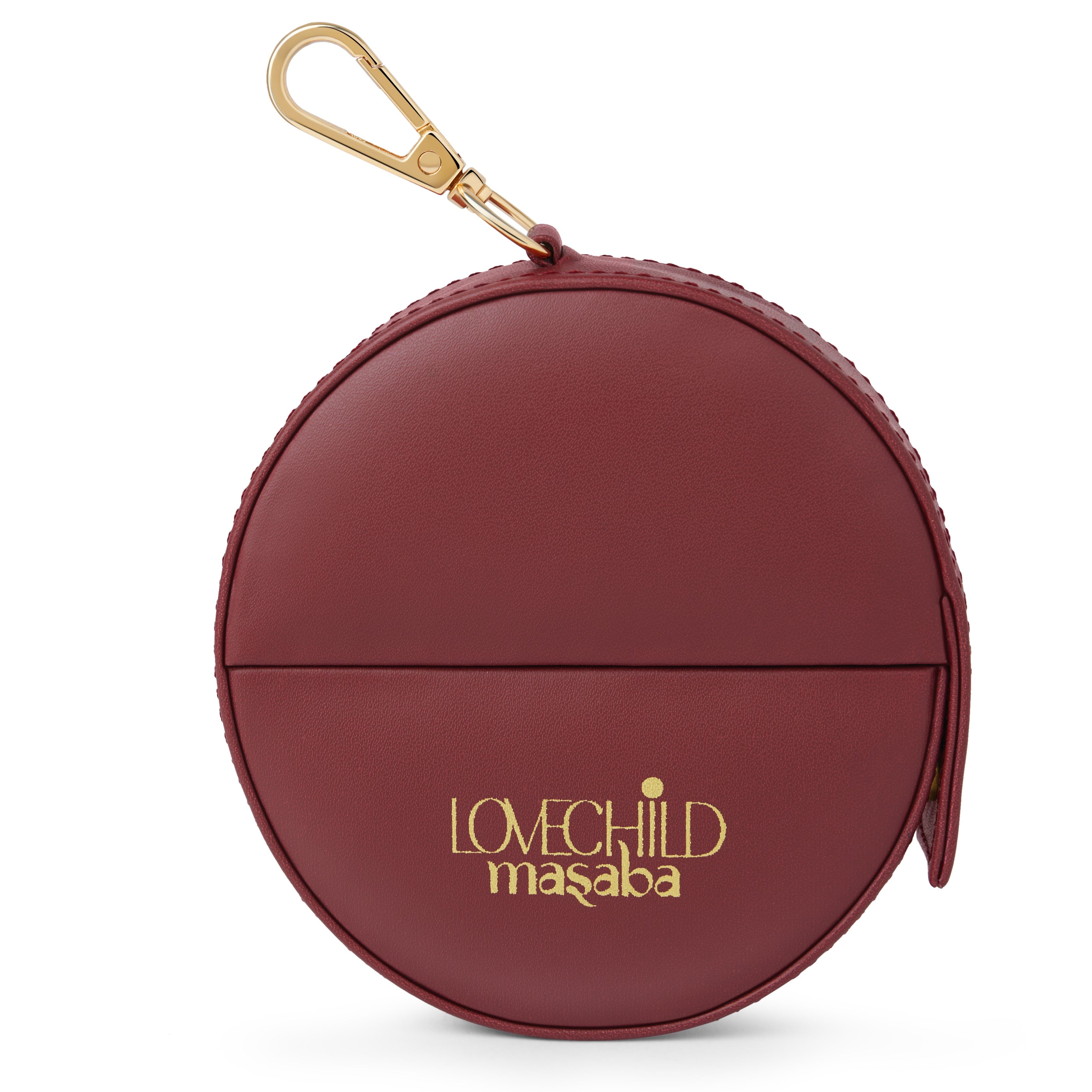 Free LoveChild Pocket Liquid Lipstick Maroon Round Pouch