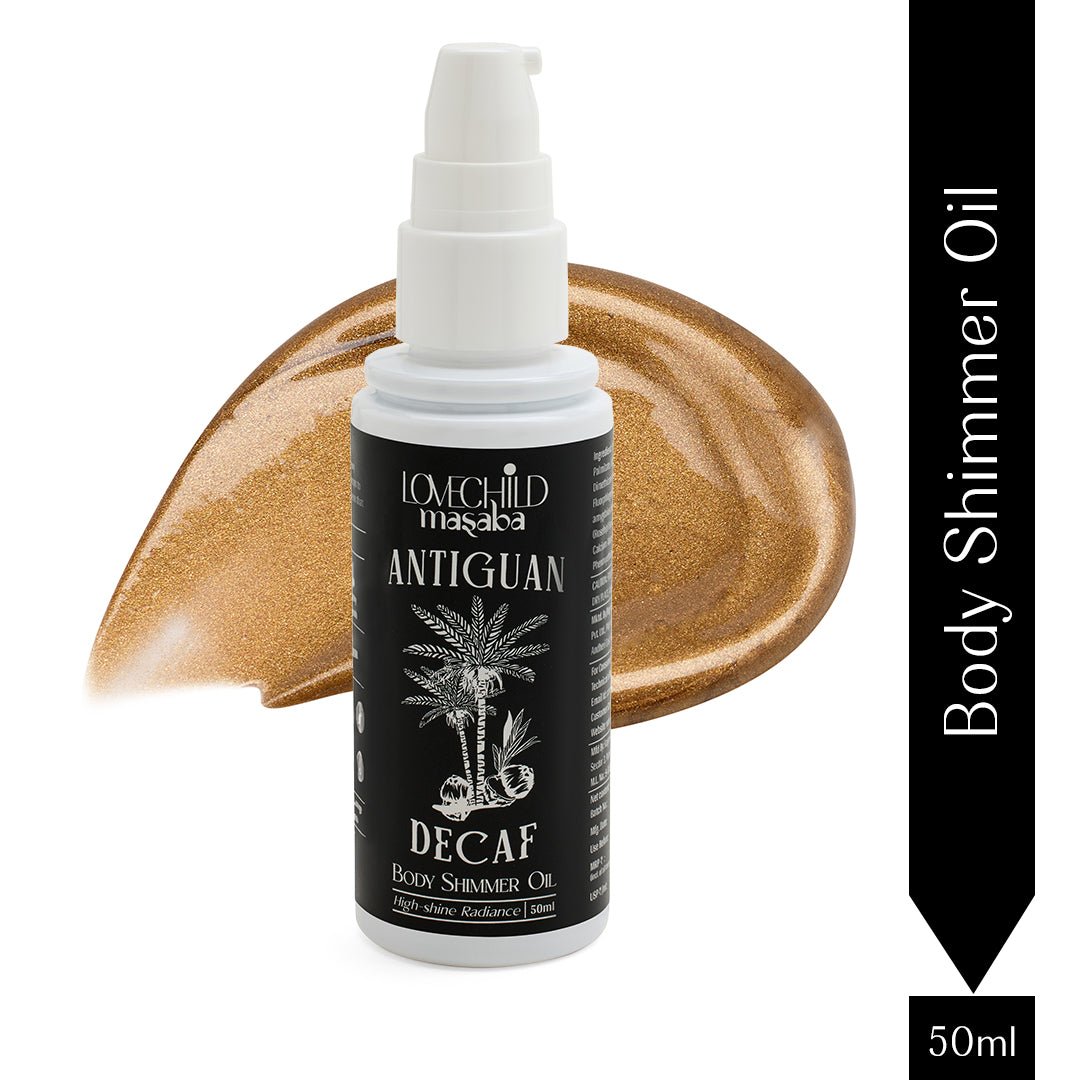 Body Shimmer Oil- Antiguan Decaf For High-Shine Radiance – LoveChild