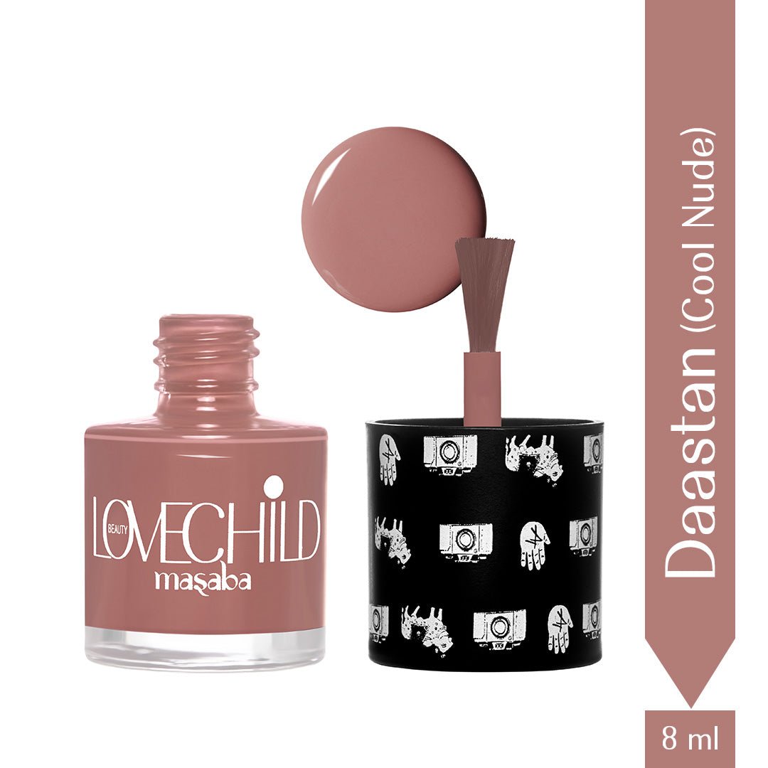 LoveChild Masaba -  Daastan | Breathable Cool Nude Glossy Nail Paint, 8ml