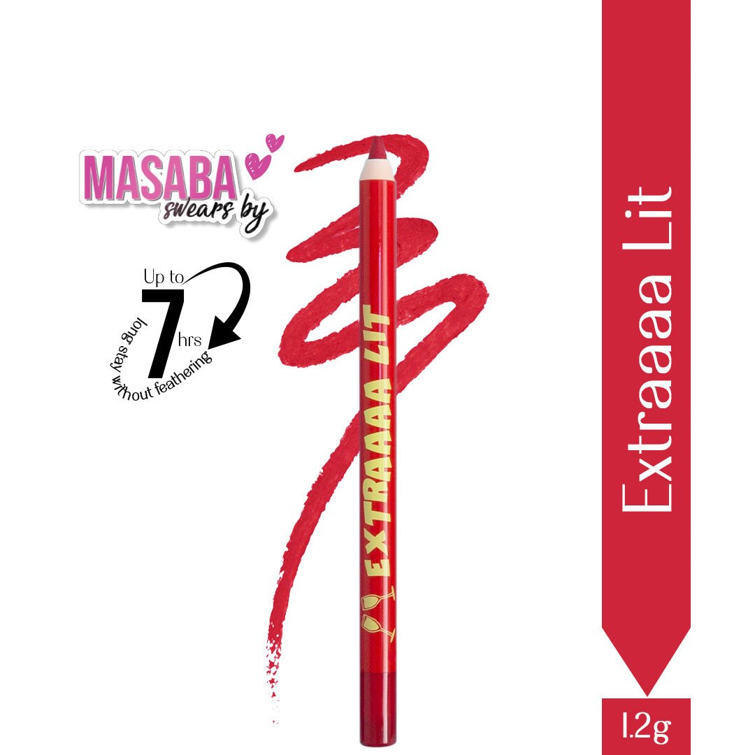 Extraaa Lit- Passport Pucker Lip Booster Matte Liner  (Red) 7 hours without feathering