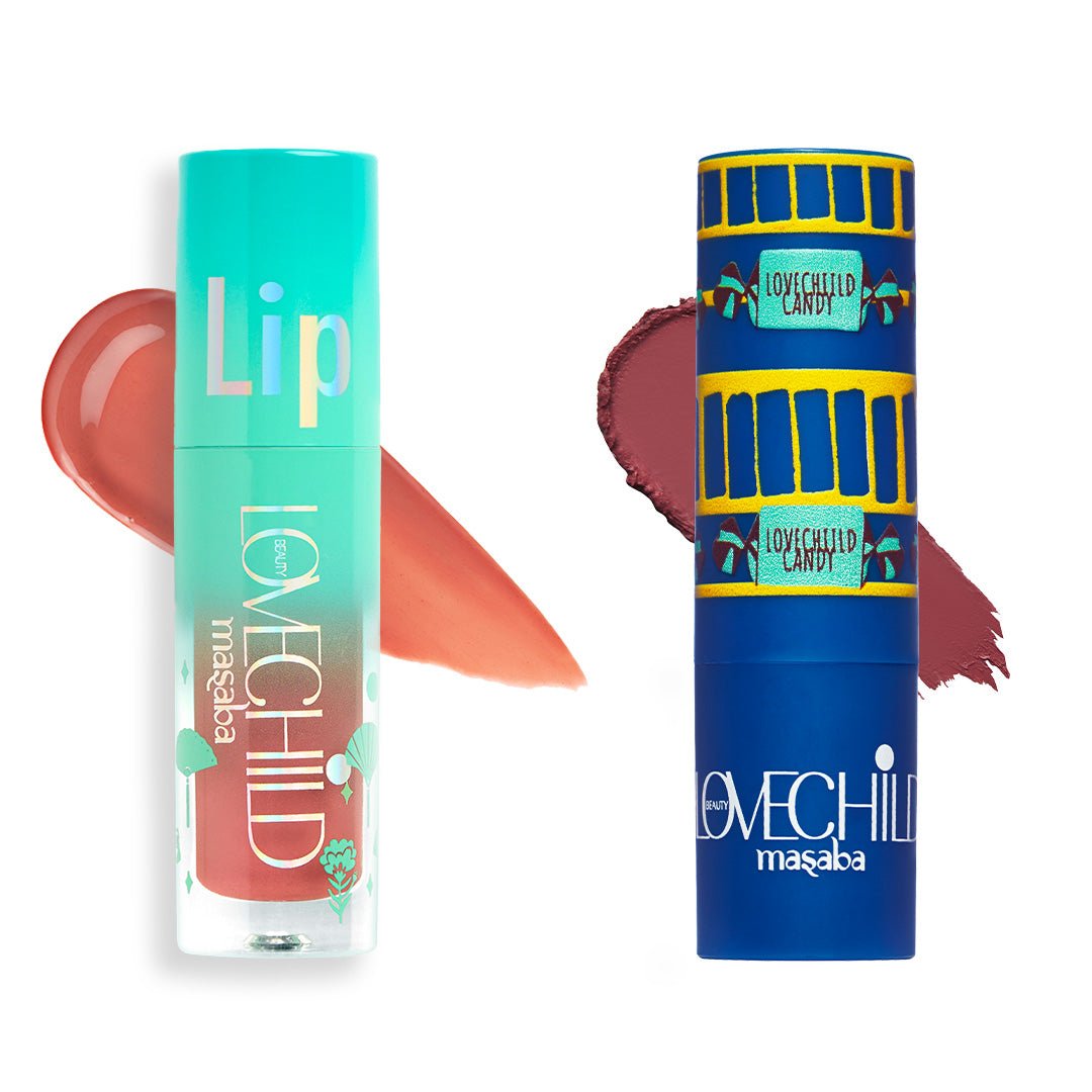 Subtle Sunset Lip Combo - Lip Gelato Oil and Luxe Matte Lipstick Combo ( Guava Glitz, Mint to Be)