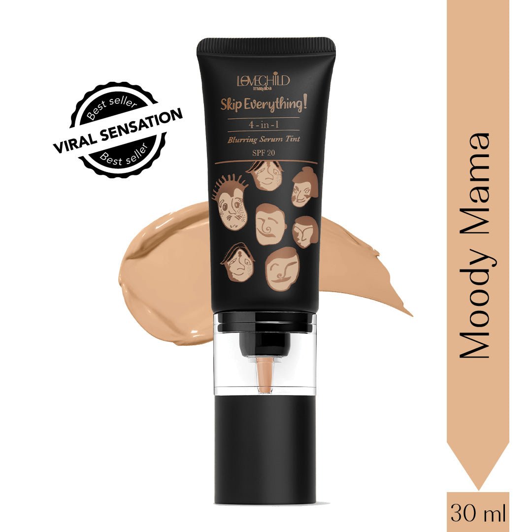 Moody Mama- Skip Everything Blurring Serum Skin Tint  4-in-1 Benefits