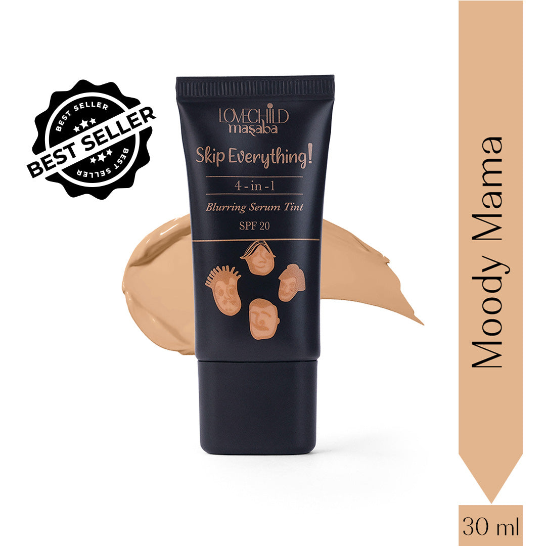 Moody Mama - Skip Everything Blurring Serum Skin Tint Without Brush 4-in-1 Benefits