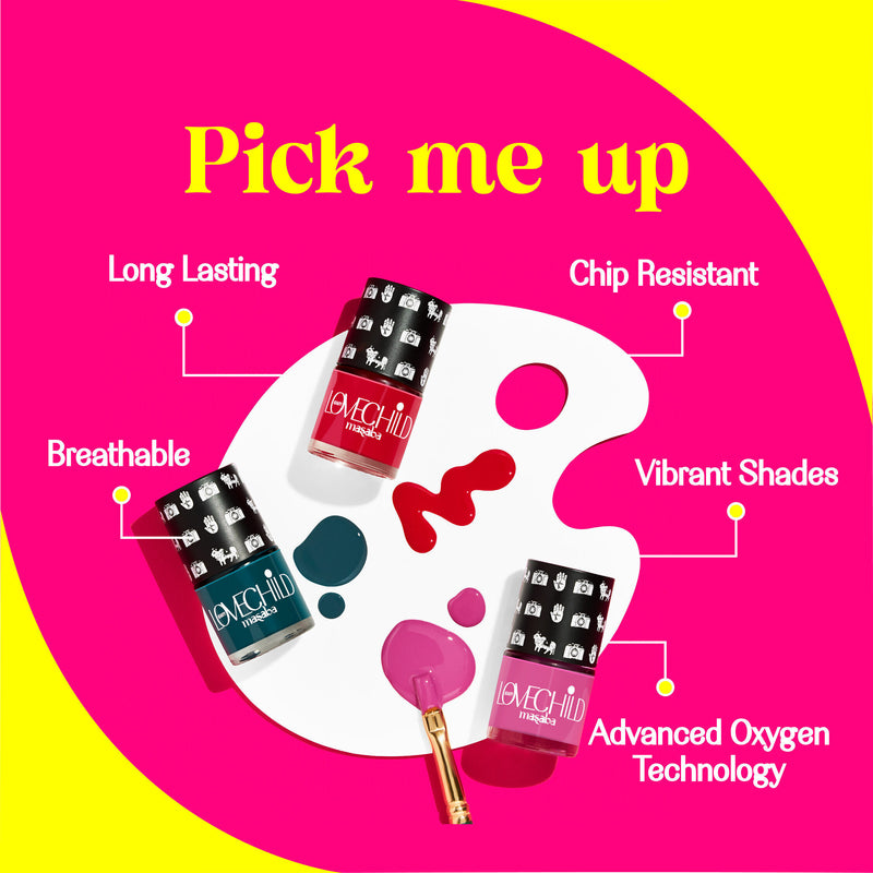 LoveChild Masaba -  Junoon | Breathable Cherry Red Glossy Nail Paint, 8ml