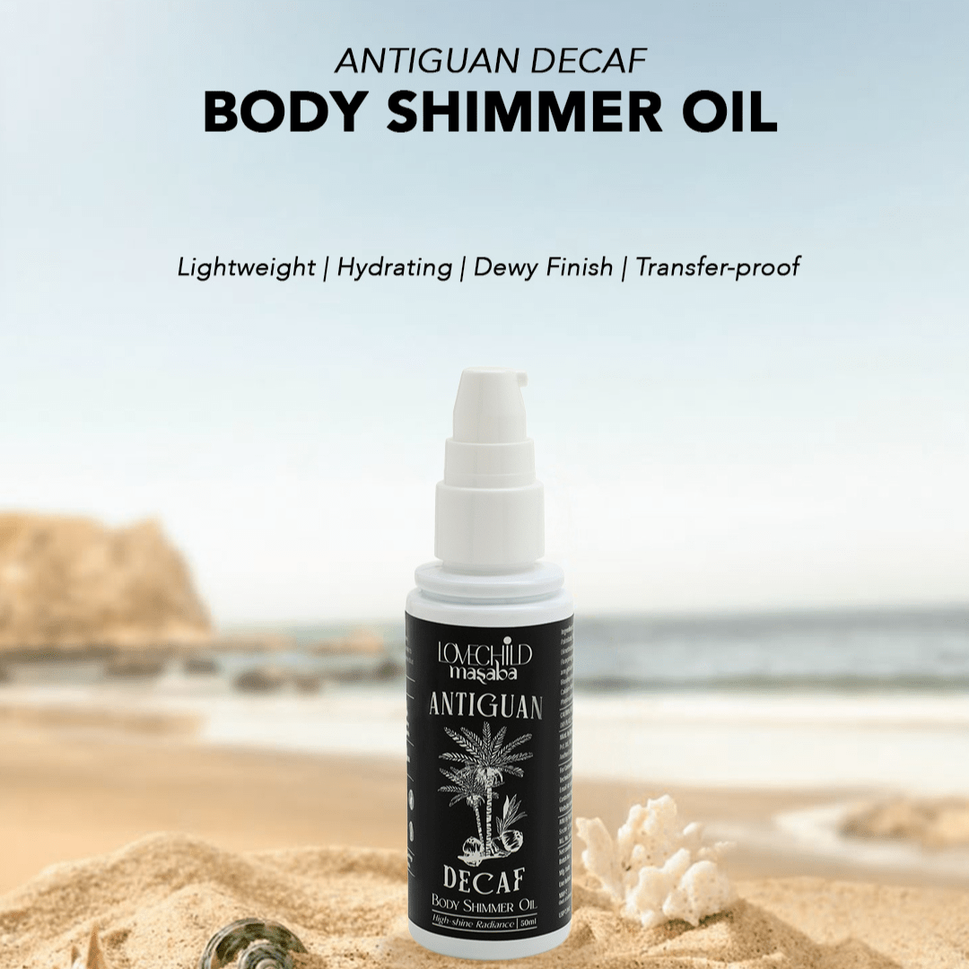 Body Shimmer Oil- Antiguan Decaf For High-Shine Radiance