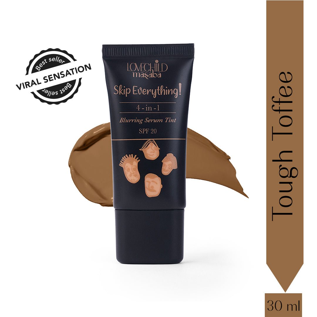 Tough Toffee- Skip Everything Blurring Serum Skin Tint Without Brush 4-in-1 Benefits