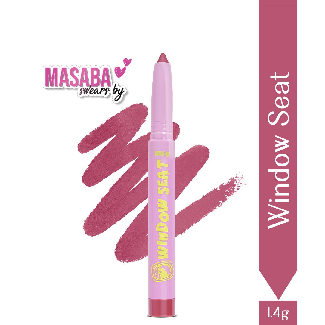 Window Seat- Passport to Plump Lip Volumizing Matte Crayon  (Rose Pink) Transfer-proof