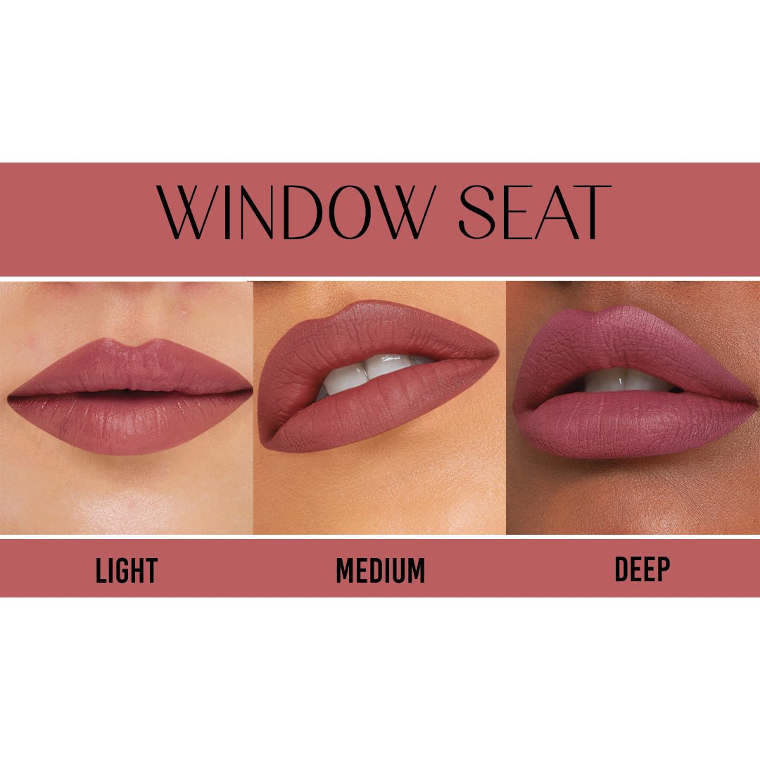 Window Seat- Passport to Plump Lip Volumizing Matte Crayon  (Rose Pink) Transfer-proof