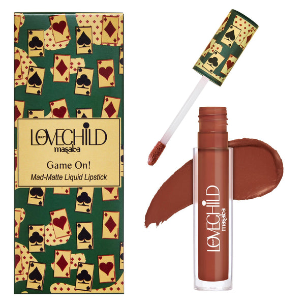 LoveChild Masaba - Hukum | Transfer-proof Brown Liquid Lipstick, 5ml