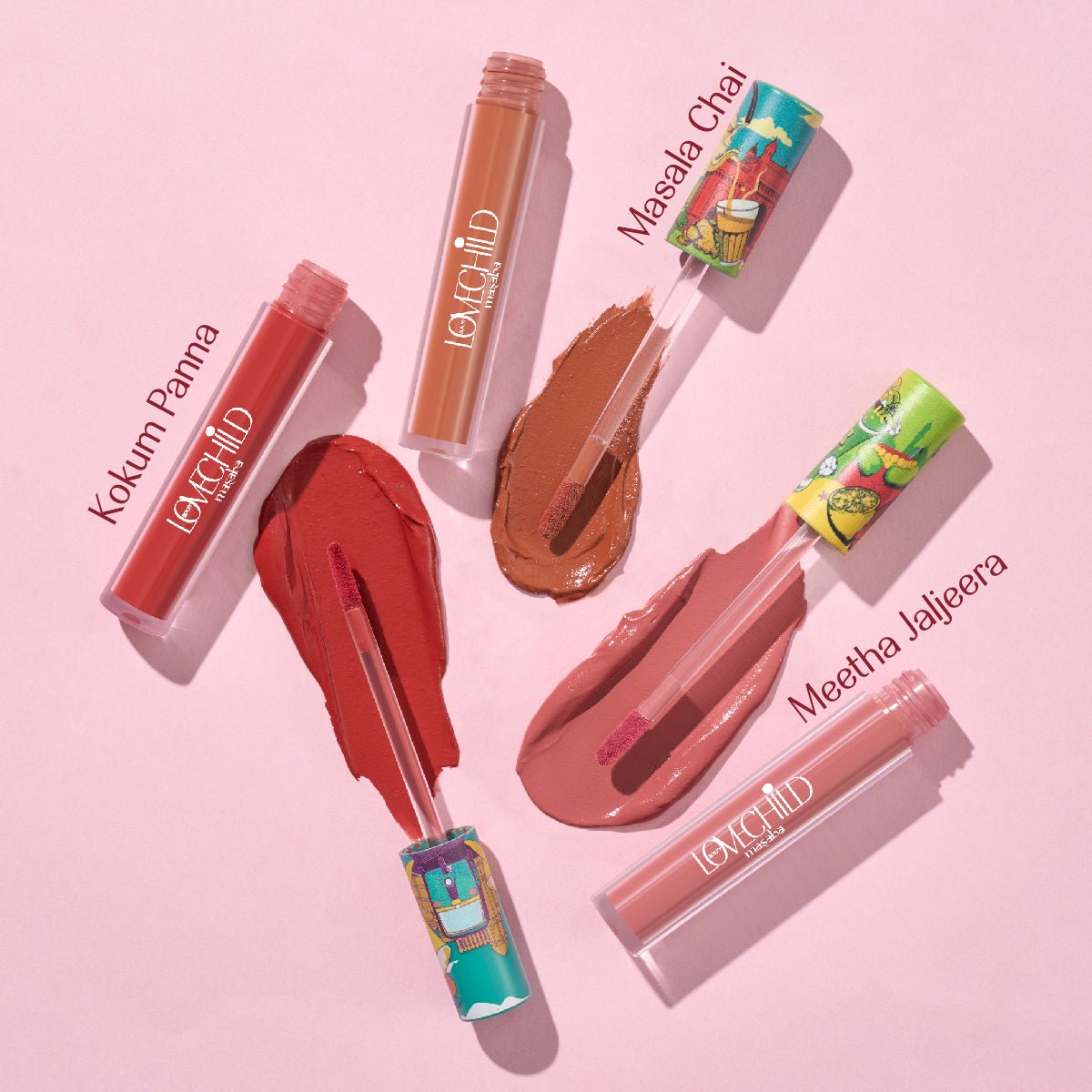 Neenaji's Fav Lip Crème Combo - Lip Crème Liquid Lipstick Combo ( Meetha Jaljeera, Masala Chai, Kokum Panna)