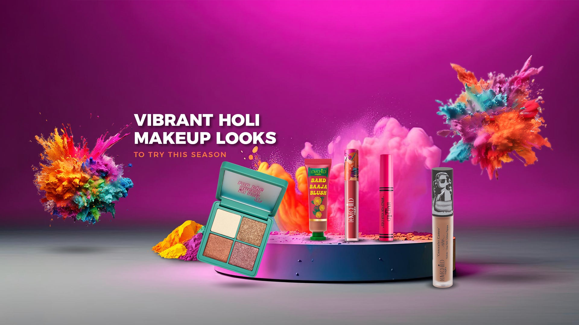 3 Must-Try Vibrant Holi Makeup Looks with LoveChild