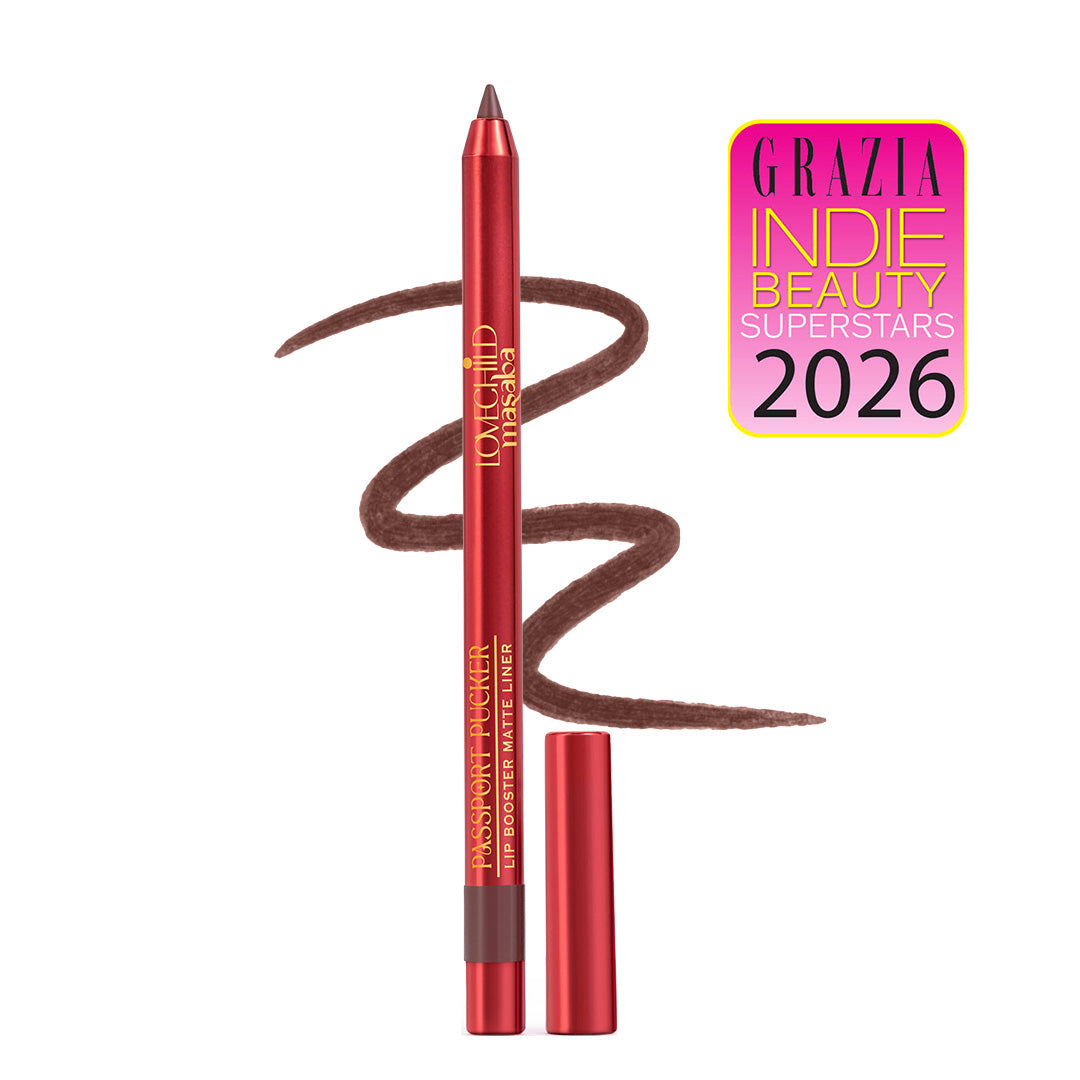 Passport Pucker Lip Booster Matte Liner- Bougie AF (Coffee Brown) Lasts 7 hours without feathering