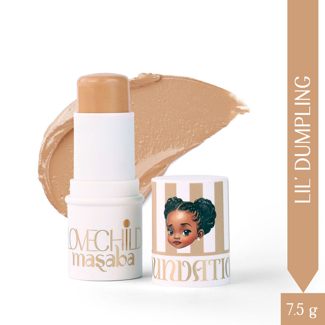 Lil' Dumpling - Mini Masaba Foundation Makeup Stick (Light) Easy To Blend, Mattifying Coverage