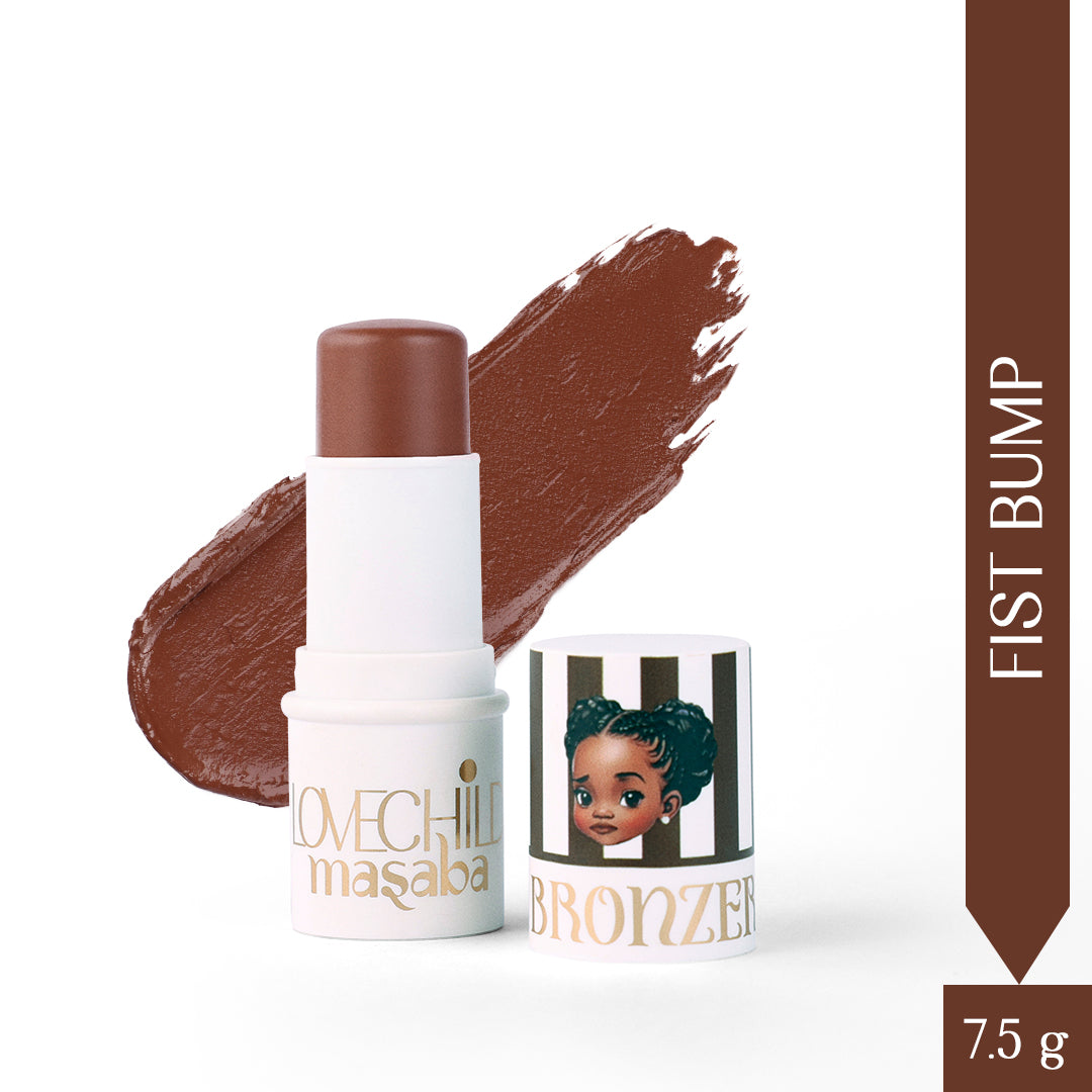 Fist Bump - Mini Masaba Bronzer Makeup Stick (Deep Brown) To Contour & Sculpt