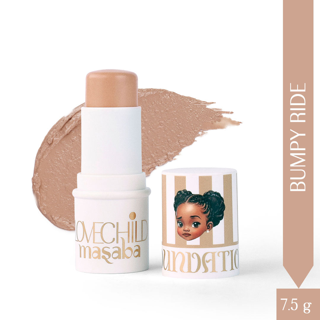 Bumpy Ride - Mini Masaba Foundation Makeup Stick (Light) Easy To Blend, Mattifying Coverage