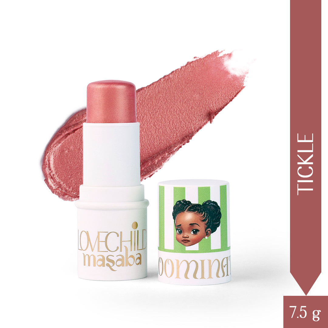 Tickle - Mini Masaba Bloominator Makeup Stick (Dusty Rose Pink) Buildable, Lumi-Matte Glow