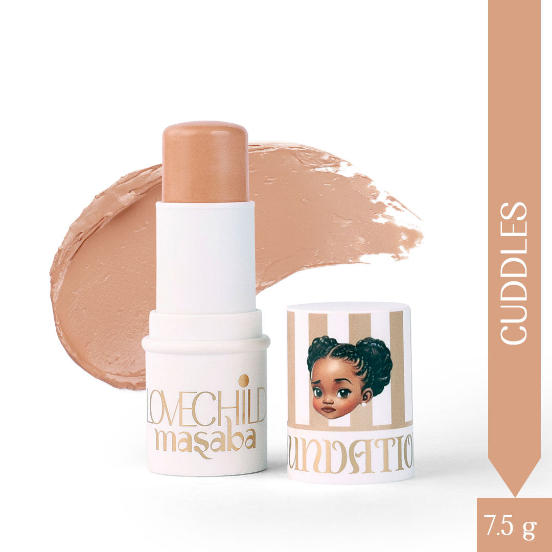 Cuddles - Mini Masaba Foundation Makeup Stick (Light) Easy To Blend, Mattifying Coverage