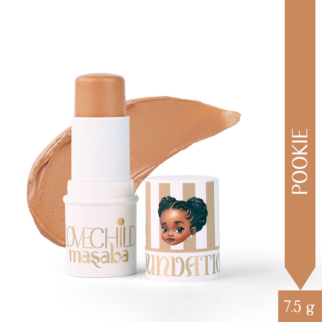 Pookie - Mini Masaba Foundation Makeup Stick (Medium) Easy To Blend, Mattifying Coverage