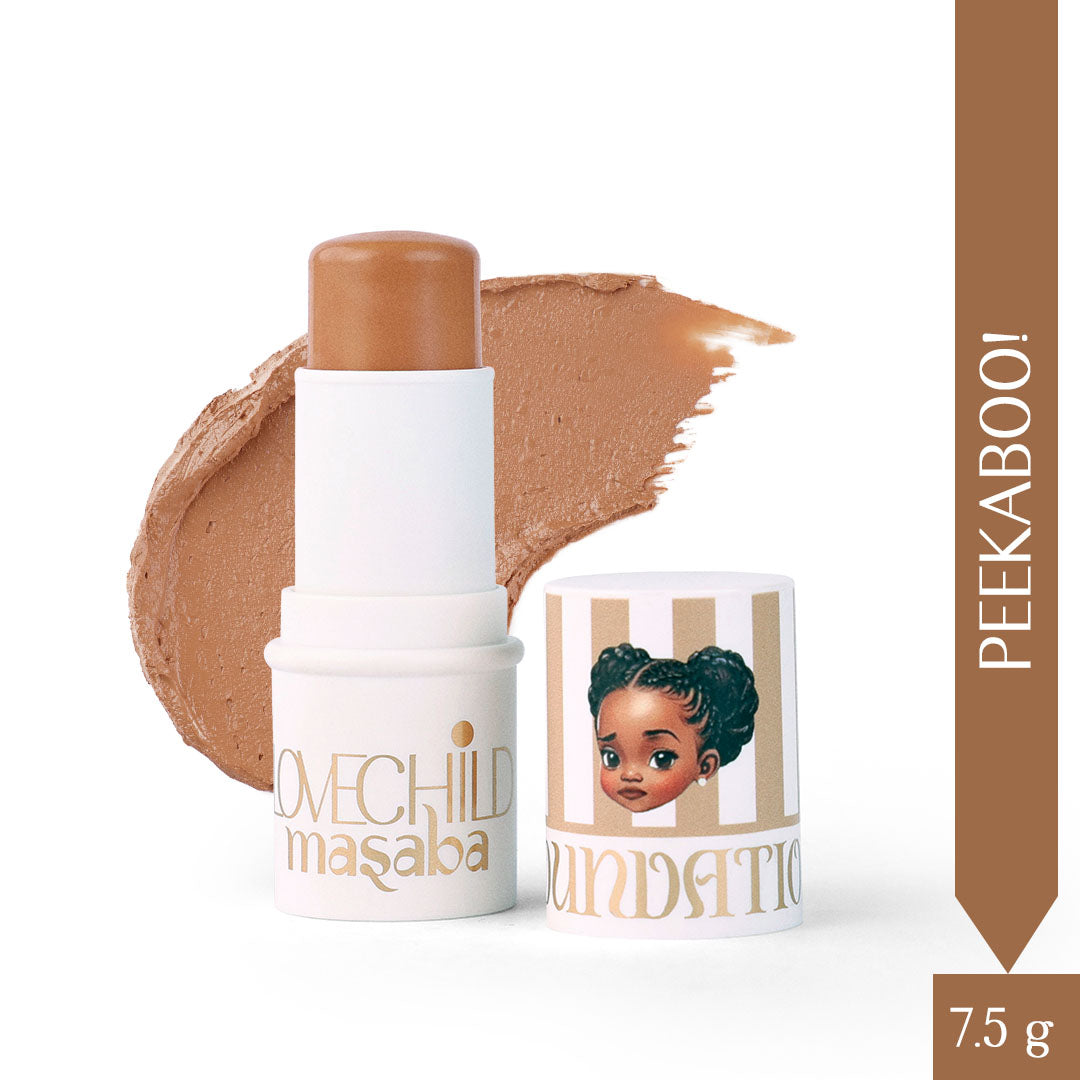 Peekaboo! - Mini Masaba Foundation Makeup Stick (Deep) Easy To Blend, Mattifying Coverage